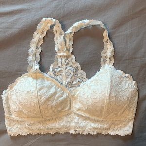 SOLD - White Lace Bralette - S